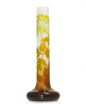 VASO IN VETRO DOPPIO, GALLE', 1900 CA