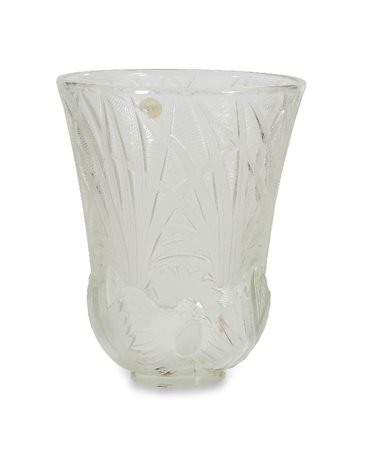 VASO IN VETRO PRESSATO IN FORMA, VERLYS, XX SECOLO