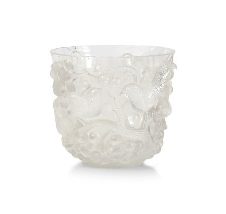 VASO IN VETRO OPALESCENTE PRESSATO IN FORMA, R