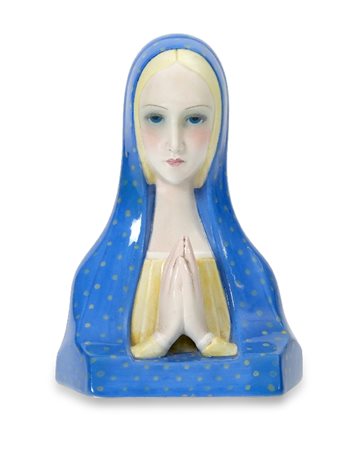 MADONNA IN PREGHIERA IN CERAMICA, LENCI, 1935, dec