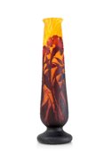 VASO IN VETRO DOPPIO, DAUM NANCY, 1900 CA