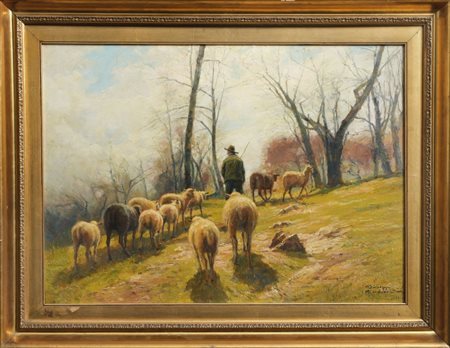 GIUSEPPE GHEDUZZI - Pastore con pecore 