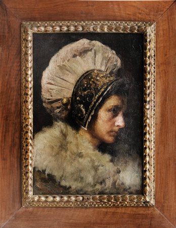 GIACOMO GROSSO - Donna in costume di Gressoney, 1901