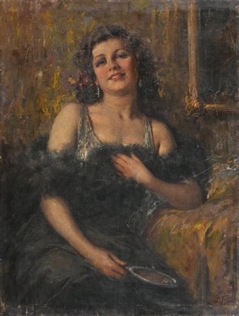 ATTILIO TORO - Interno con figura femminile