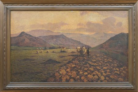 FERRUCCIO RONTINI - Paesaggio con figure e armenti, 1931