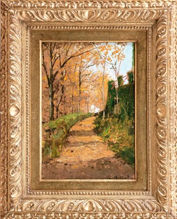 LORENZO DELLEANI - Valle in autunno, 1897