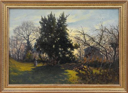 CAMILLO MERLO - Figura nel bosco, 1908