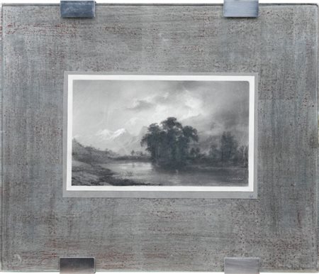 GIUSEPPE CAMINO - Paesaggio con laghetto e montagna