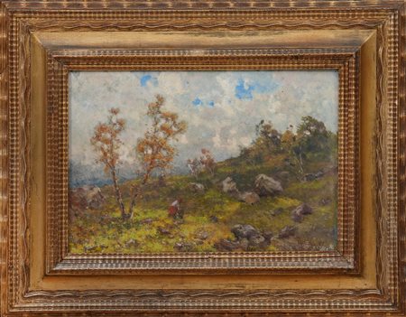 LORENZO GIGNOUS - Paesaggio con figura, 1927