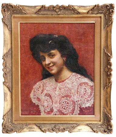 ENRICO GIACHINO - Il vestito di pizzo, 1910