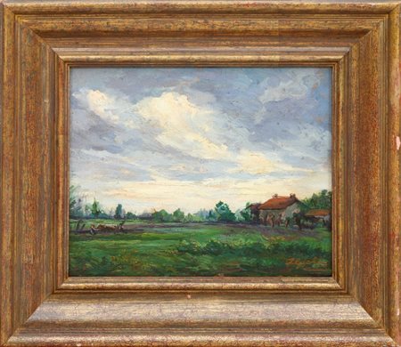 LUIGI GIOLI - Paesaggio di campagna