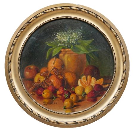 MARCELLO GIACHINO - Composizione con fiori e frutti