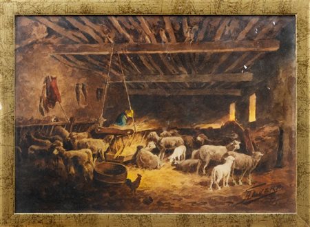 ACHILLE DOVERA - Nella stalla