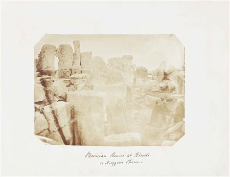 ANONIMO Malta, rovine megalitiche. Calotipo. Cm 21,20 x 15,70. Leggermente...