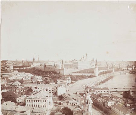 ANONIMO Mosca, panorama. Stampa all'albumina. Cm 40,50 x 33,20. Montata su...