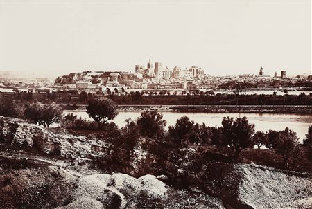 BALDUS EDOUARD (1813 - 1889) Avignon. 1861. Stampa all'albumina montata su...