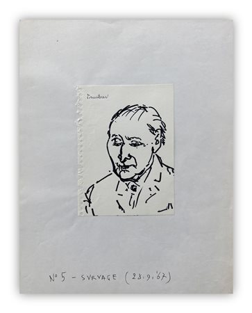 ORFEO TAMBURI (1910-1994) - Senza Titolo (Portrait de Survage), 1967
