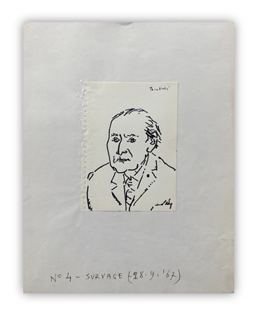 ORFEO TAMBURI (1910-1994) - Senza Titolo (Portrait de Survage), 1967