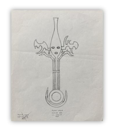 RAFFAELE PONTECORVO (1913-1983) - Disegno per un monile, 1975