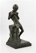 LUIGI SECCHI (1853-1921) - Suonatore di ocarina