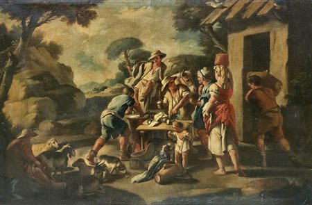 Pastori intenti alla preparazione della ricotta 