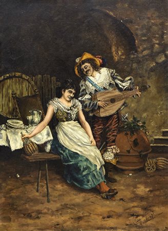 La Serenata in un Cortile Rustico