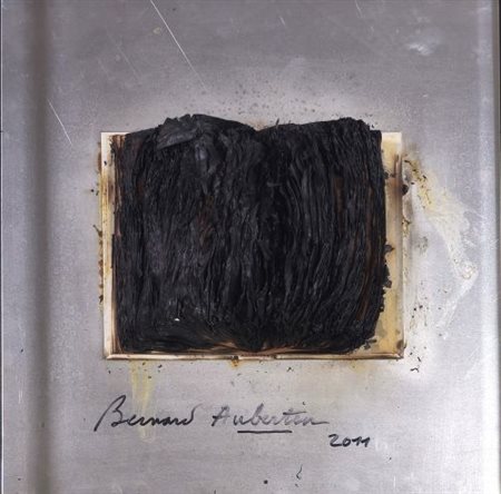 Bernarda Aubertin "Livre Brulè sur aluminium" 2011