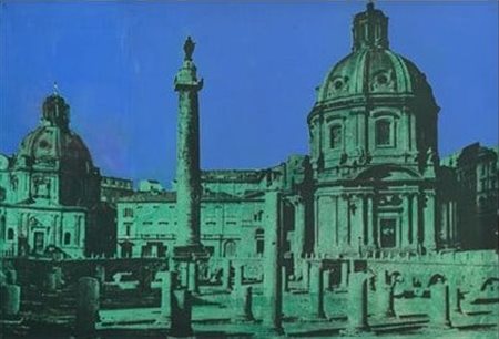 Tano Festa “Foro di Traiano e della Colonna Traiana, Roma” 1987