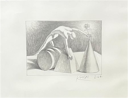 Mark Kostabi “Senza titolo” 2024