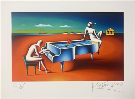 Mark Kostabi “Blown Away” 2023 