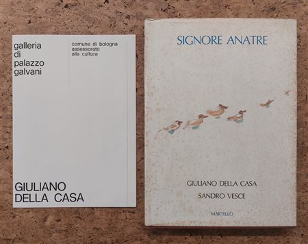 CATALOGHI CON DISEGNO (GIULIANO DELLA CASA) - Lotto unico di 1 catalogo e un pieghevole