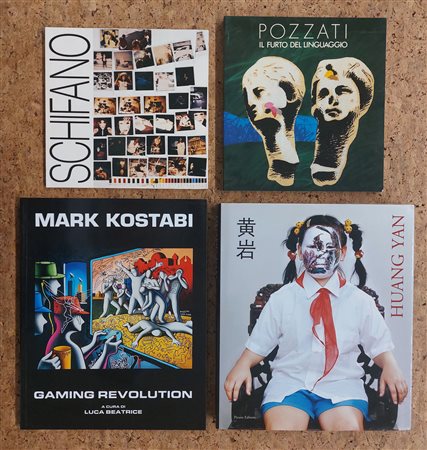 MARIO SCHIFANO, CONCETTO POZZATI, MARK KOSTABI E HUANG YAN - Lotto unico di 4 cataloghi