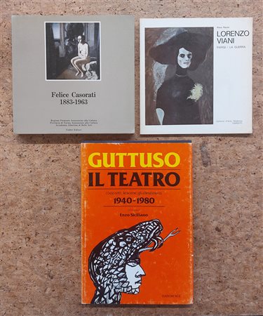 FELICE CASORATI, RENATO GUTTUSO E LORENZO VIANI - Lotto unico di 3 cataloghi