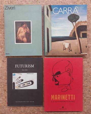 CARLO CARRÀ, ALBERTO ZIVERI E FUTURISMO - Lotto unico di 4 cataloghi: