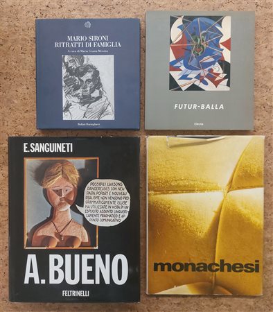 GIACOMO BALLA, ANTONIO BUENO, MARIO SIRONI E SANTE MONACHESI - Lotto unico di 4 cataloghi