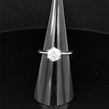 ANELLO SOLITARIO ORO BIANCO 1 CT D IF -TIF LG1