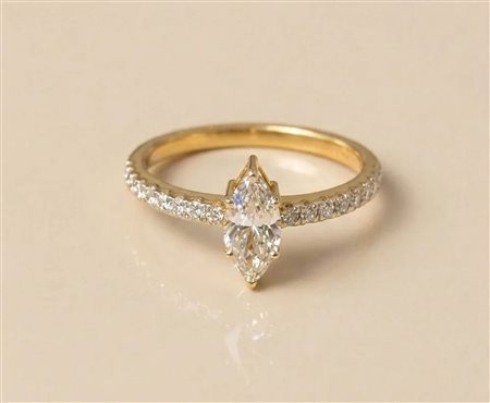 ANELLO SOLITARIO IN ORO GIALLO 14K CON DIAMANTI LAB GROWN 0,79 CT - DOC – 0023501-0001