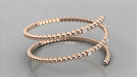 ANELLO IN ORO ROSA 14K CON DIAMANTE DA 0,02 CT CERTIFICATO GEMMOLOGICO ALLEGATO - DOC-0036853-0036