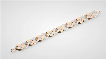 BRACCIALE IN ORO ROSA 14K E DIAMANTI (2.23 CT) - DOC-0030898-0036