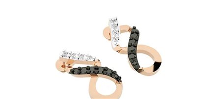 ORECCHINI A LOBO IN ORO ROSA 14K CON DIAMANTI 0.11 CT - DOC-0012330-0036