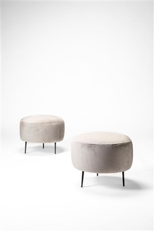 Manifattura Italiana - Coppia di pouf, 1960 circa