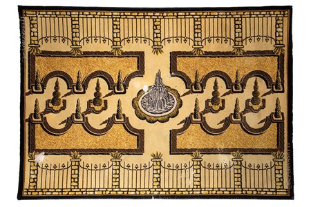 Piero Fornasetti - Barnaba Fonasetti (Milano 10/11/1913 - Milano 09/10/1988)  - Tappeto modello 'Giardini all’italiana', 1990 circa