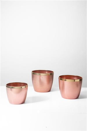 Manifattura Italiana - Set composto da tre cache-pot , 1950 circa