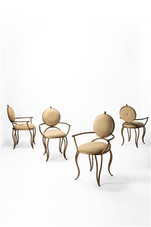 Manifattura Italiana - Set di quattro poltroncine, 1970 circa