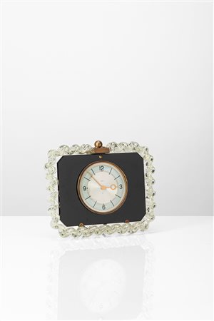 Venini & C. (stile di) - Cornice con orologio, 1940 circa