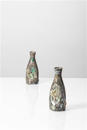 Umberto Zannoni - Coppia di vasi monofiore, 1950 circa