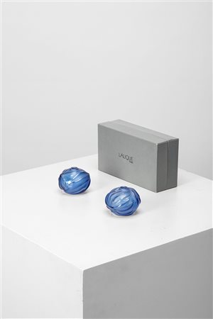 Marie-Claude Lalique - Coppia di vasetti soliflores, 1992