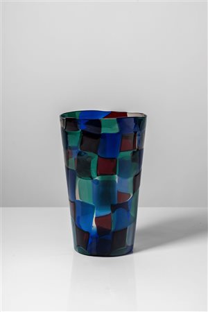 Fulvio Bianconi (Padova 1915 - Milano 1996)  - Vaso pezzato modello no. 4910 della serie 'Parigi', 1950