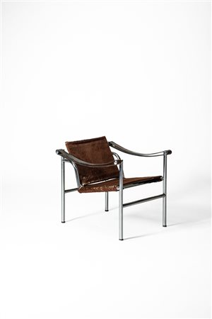 Le Corbusier - Charlotte Perriand - Pierre  Jeanneret (La Chaux-de-Fonds 1887 - Roccabruna 1965)  - Poltroncina modello LC1 , 1929