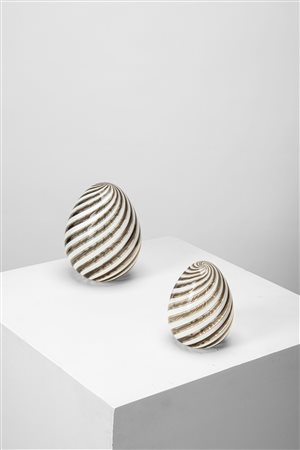 Venini - Coppia di uova, 1984